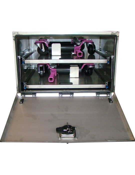 COFFRE INOX A PORTE LARGEUR 800 SPECIAL CHARIOT