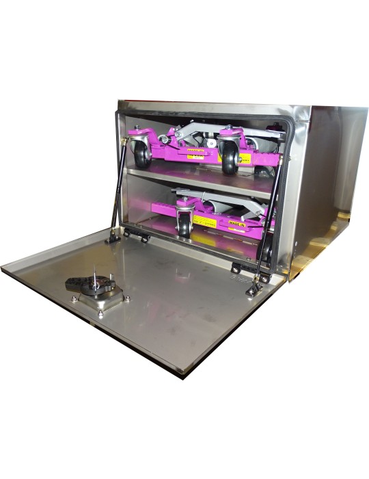 COFFRE INOX ETAGERE A PORTE LARGEUR 800 CHARIOT GO-JACK 5000