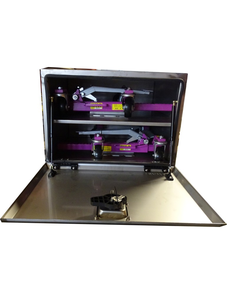 COFFRE INOX ETAGERE A PORTE LARGEUR 800 CHARIOT GO-JACK 5000