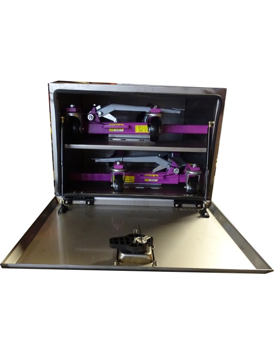 COFFRE INOX ETAGERE A PORTE LARGEUR 800 CHARIOT GO-JACK 5000