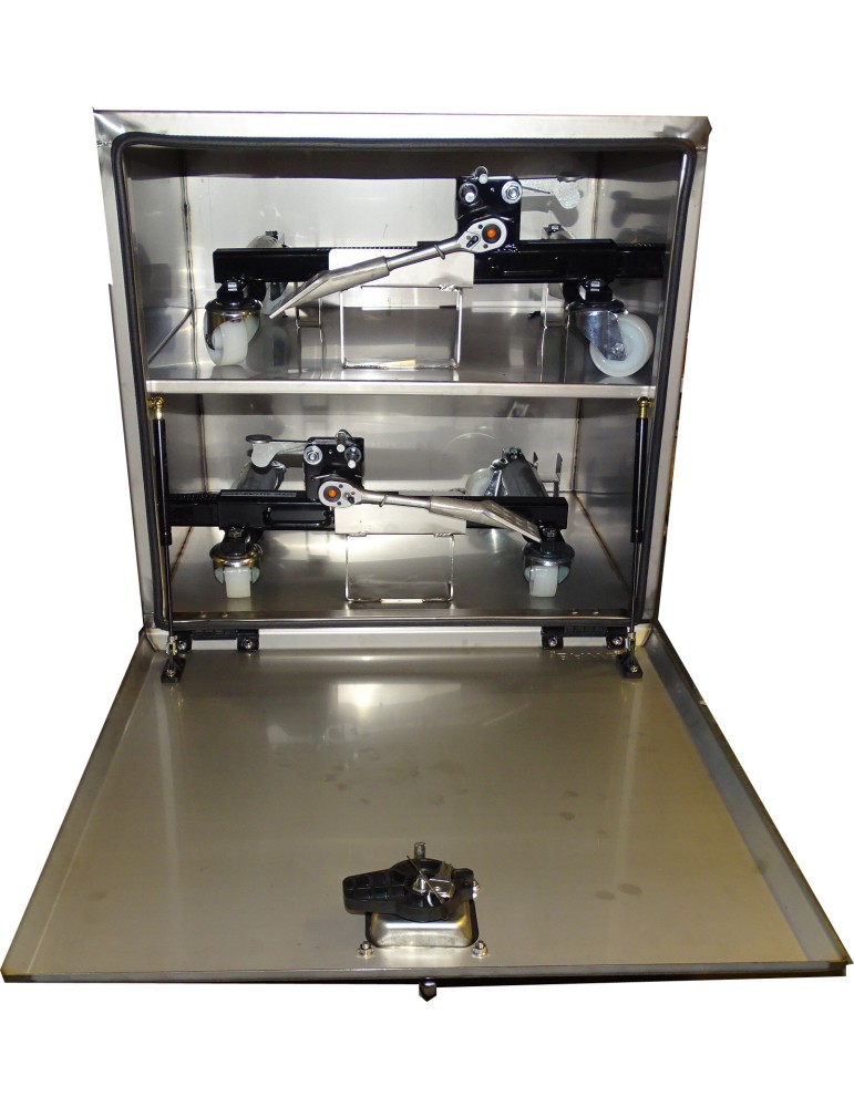 COFFRE INOX A PORTE LARGEUR 800 SPECIAL CHARIOT