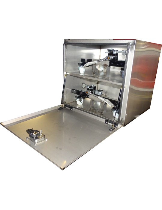 COFFRE INOX ETAGERE FIXE LARGEUR 715 CHARIOTTE