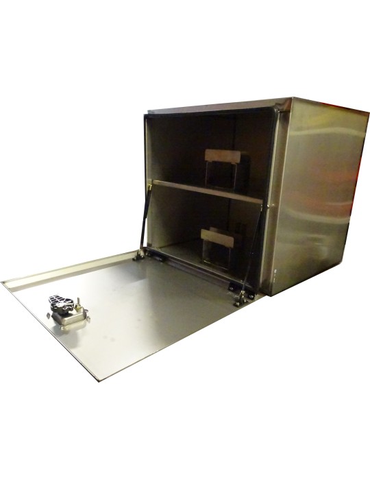 COFFRE INOX ETAGERE FIXE LARGEUR 715 CHARIOTTE