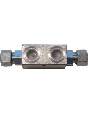 CLAPET PILOTE DOUBLE 3/8 SORTIE 12L EN ACIER 2