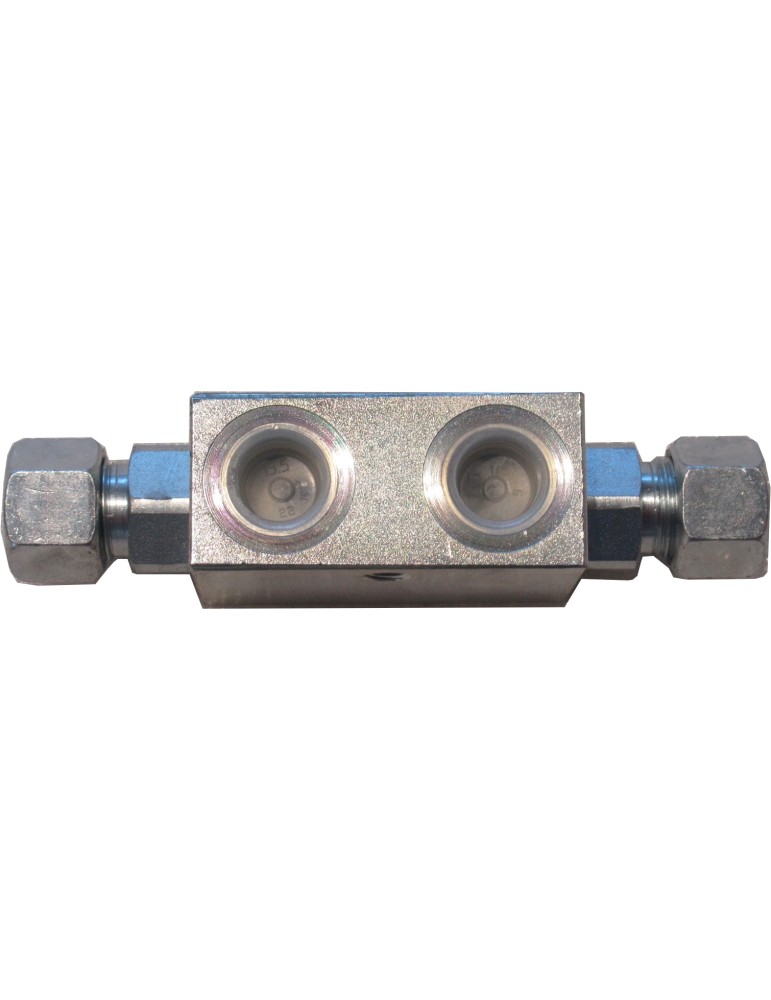 CLAPET PILOTE DOUBLE 3/8 SORTIE 12L EN ACIER