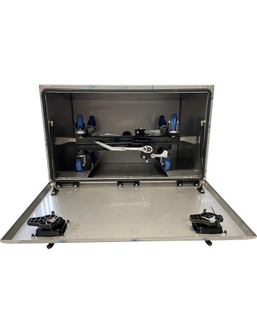 COFFRE INOX ETAGERE FIXE LARGEUR 850 TOUS TYPES CHARIOTS 2