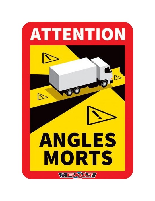 AUTOCOLLANT ATTENTION ANGLES MORTS AUTOCOLLANT ATTENTION ANGLES MORTS