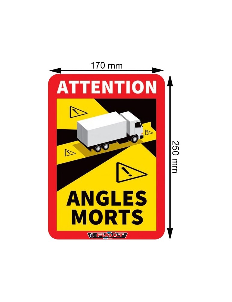 AUTOCOLLANT ATTENTION ANGLES MORTS