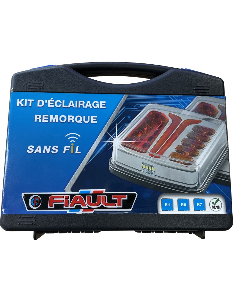 MALETTE FEUX DE REMORQUAGE MAGNETIQUE RADIO 12V