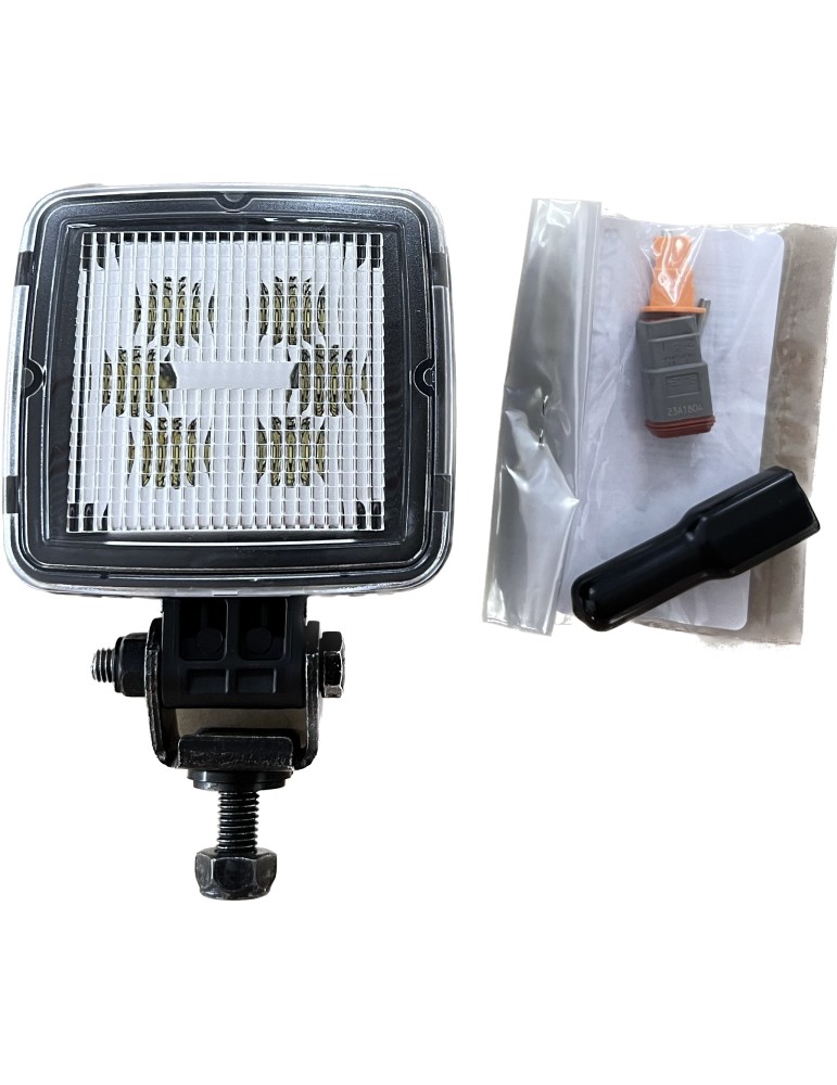 PHARE DE TRAVAIL 9 LEDS CARRE NOIR 1210 LUMENS