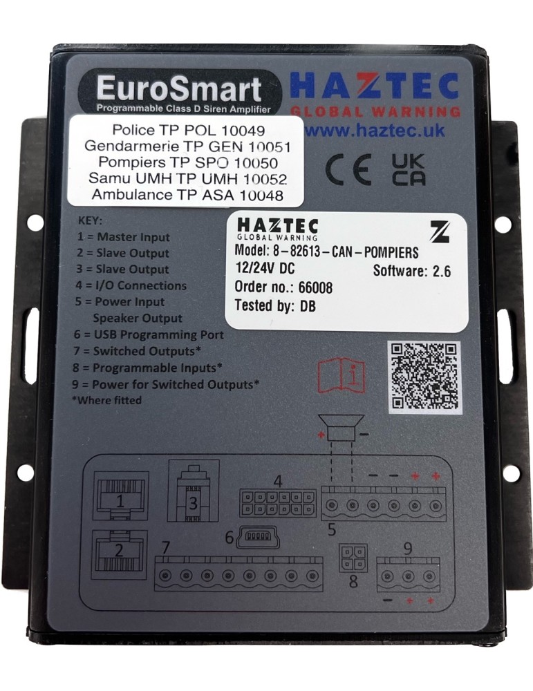 SIRENE FRANCAISE ET US AVEC PUBLIC ADRESS, HAUT PARLEUR 100W