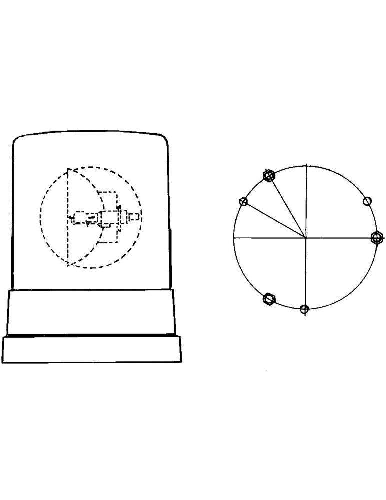 GYROPHARE HELLA 24V À PLAT
