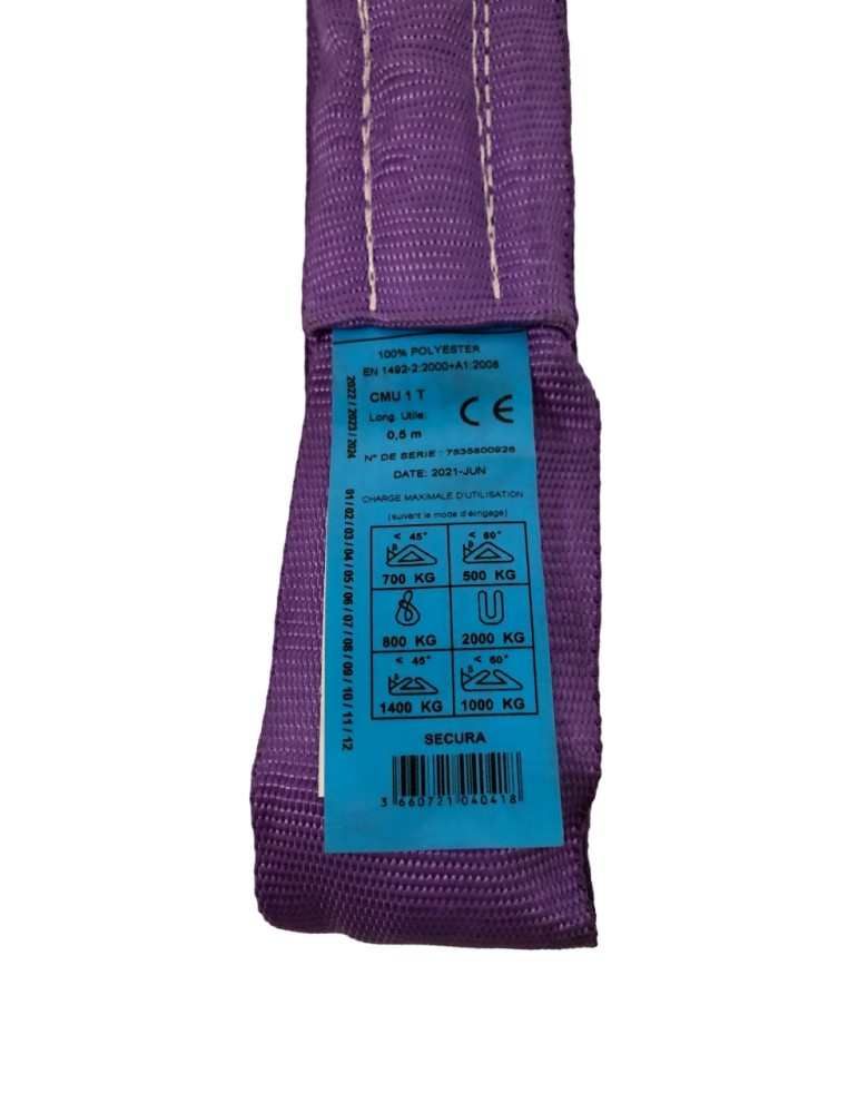 SANGLE D'ARRIMAGE ANNEAUX DOUBLES 