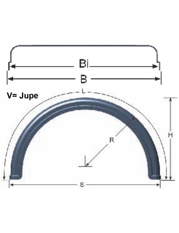 Aile ronde type J06C en polyuréthane 2