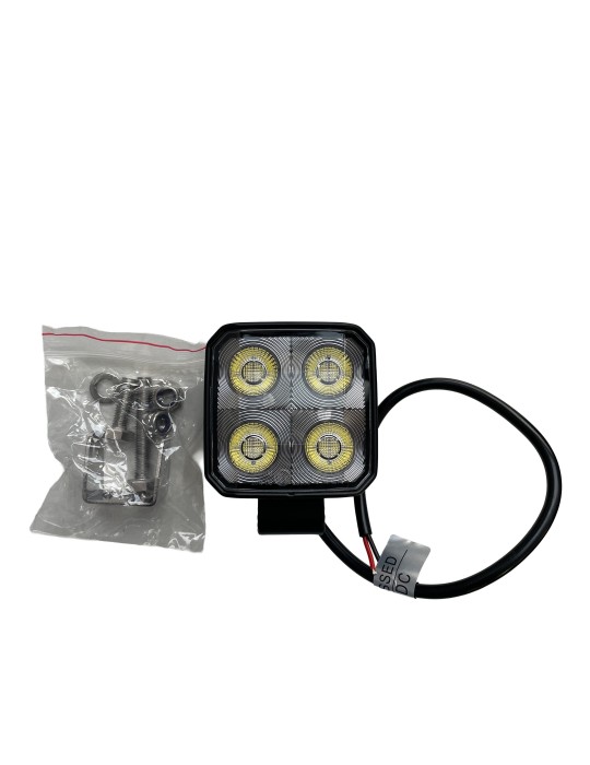 PHARE DE TRAVAIL CARRE 4 LEDS-40W 12/24V-3400LM-IP69K