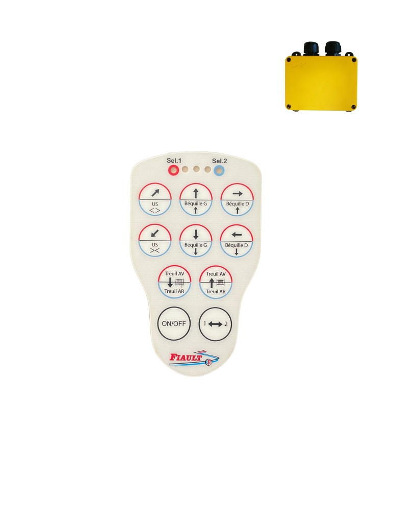 10-BUTTON PN-T21-10 FRONT PANEL FOR 4X4 WITH US BASKET - CRUTCHES - 2 WINCHES