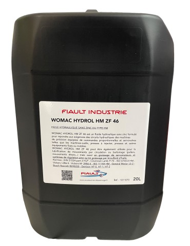 20L DRUM OF WOMAC HYDROL HM ZF 46 HYDRAULIC OIL
