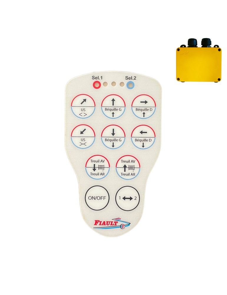 10-BUTTON PN-T21-10 FRONT PANEL FOR 4X4 WITH US BASKET - CRUTCHES - 2 WINCHES