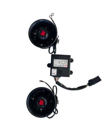 French and US sirens with two loudspeakers