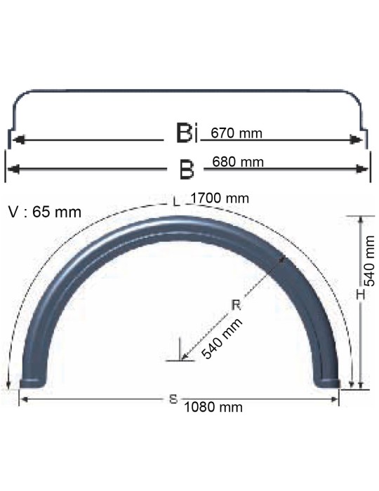 ROUND POLYURETHANE WING WITH TWIN WHEELS