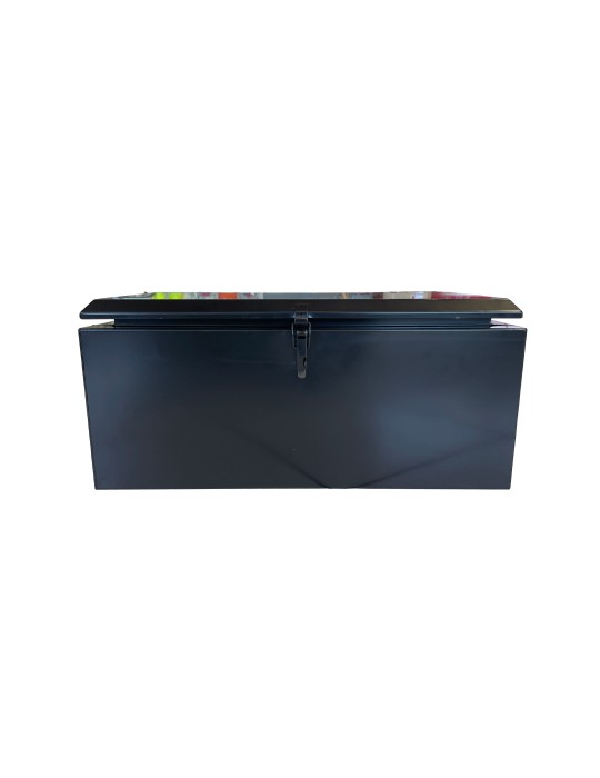 COFFRE NOIR EN ACIER 650X350X300