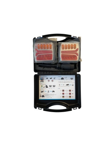 MALETTE FEUX DE REMORQUAGE MAGNETIQUE RADIO 12V 2