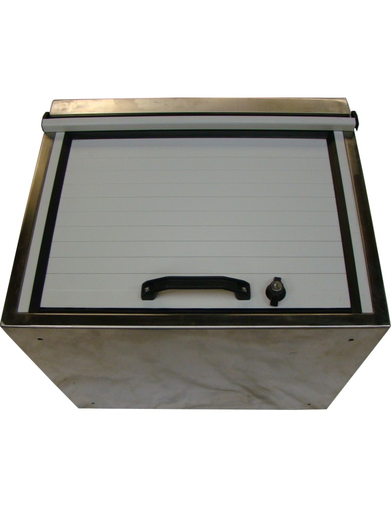STAINLESS STEEL ROLL-UP DOOR CABINET