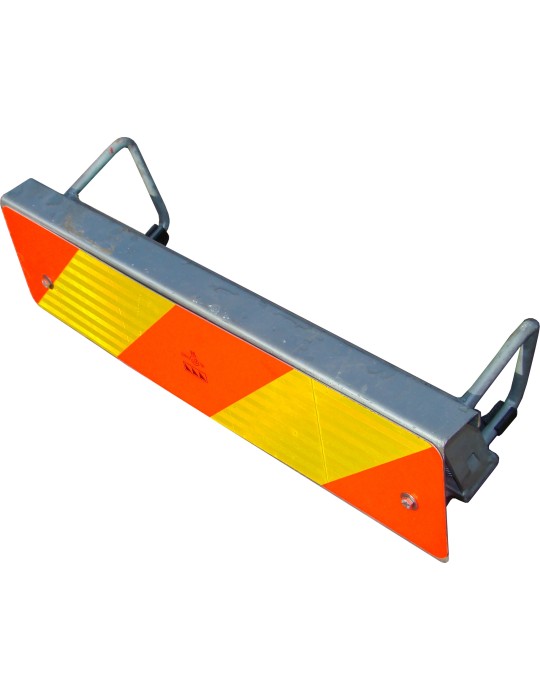 CALE DE ROUE AVEC PLAQUE RÉFLÉCHISSANTE COTE GAUCHE CALE DE ROUE AVEC PLAQUE RÉFLÉCHISSANTE COTE GAUCHE