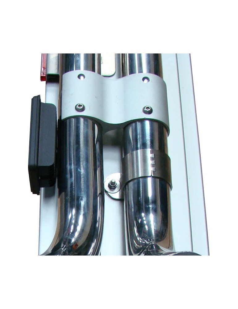 FIXATION RAMPE LUMINEUSE SUR ROLL BAR INOX  POUR 4x4