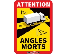 AUTOCOLLANT ATTENTION ANGLES MORTS