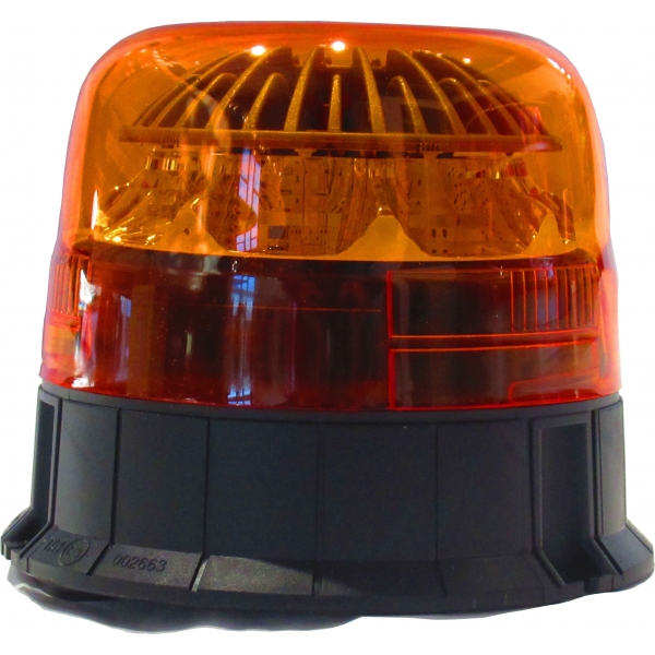 Gyrophare LED orange 12/24V - Flashant - Embase magnétique